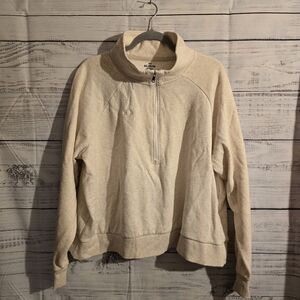Under Armour 1/4zip longsleeve pullover womans size XXL plus cream color
